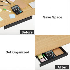 Bureaulade - Lade onder het bureau - 38x22x5 cm - Zwart - S07LB - FLEXISPOT