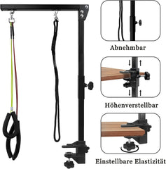 Aufun Huisdieren Grooming Arm met Klem, verstelbare Huisdieren Verzorgingsarm, opvouwbare huisdier borstelen arm, hoogte verstelbaar voor grote en kleine honden(1 stuk)