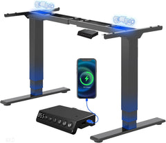 Zit sta bureau - Elektrisch - Verstelbaar - Bureauframe - Zwart - EC5 Plus - FLEXISPOT