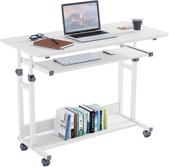 Bureau - Computerbureau - Computertafel - Verstelbaar - 80x45 cm - Wit - Dripex