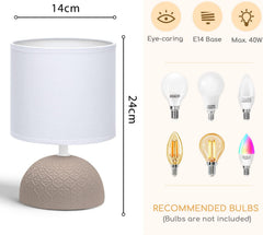 Tafellamp - Bureaulamp - Tafellamp slaapkamer - Bruin - Aigostar