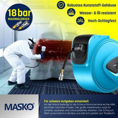 Automatische Luchtslanghaspel - Luchthaspel - 30 meter - Blauw
