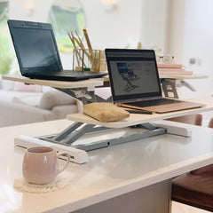 Monitor verhoger - Laptop verhoger - Bureau verhoger - 88x42 cm - Wit - M17MW - FLEXISPOT
