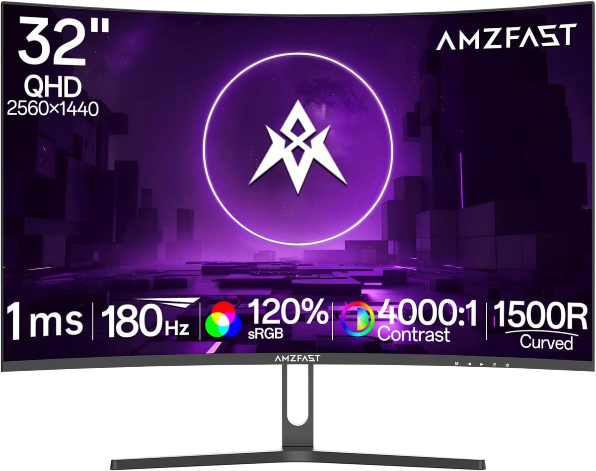 Gaming Monitor - Beeldscherm computer - 32 inch - Curved - 180Hz - QHD - Amzfast
