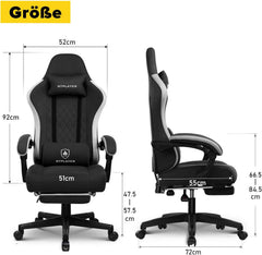 Ergonomische Bureaustoel -  Office Chair - Gamestoel - Volwassenen - Zwart - GTPLAYER
