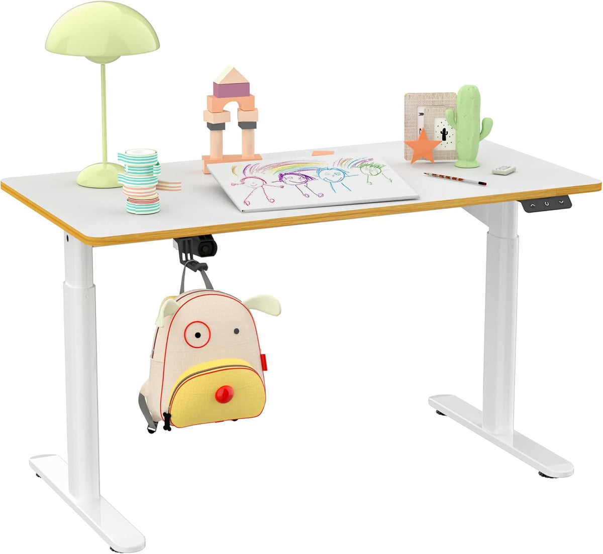Zit sta bureau - Elektrisch - Verstelbaar - 120x60 cm - Wit - SK1W - SANODESK