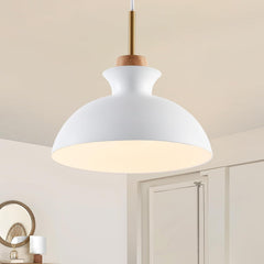 Parrot Uncle Witte metalen plafondlampenkap, 28 cm, moderne plafondhanglampenkap voor woonkamer, slaapkamer, keuken, eetkamer, café en restaurant (gloeilamp niet inbegrepen)