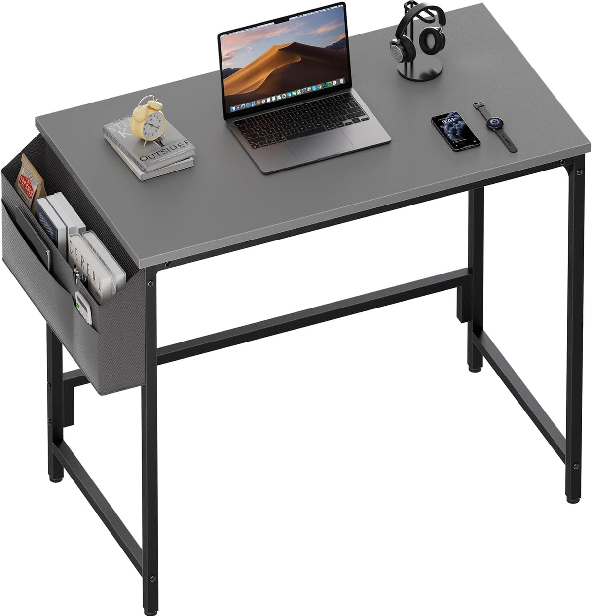 Gaming bureau - Gaming desk - Gaming tafel - 80x40 cm - Grijs - HLDIRECT