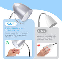 Tafellamp - Bureaulamp - Leeslamp - Zilver - Aigostar