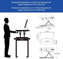 Monitor verhoger - Laptop verhoger - Bureau verhoger - 72x42 cm - Wit - M17W - FLEXISPOT