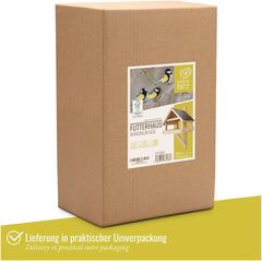 wildtier herz I XL Vogelhuis voor aan de muur, weerbestendig, van massief hout, wandvogelvoederhuis voor vogels, om op te hangen