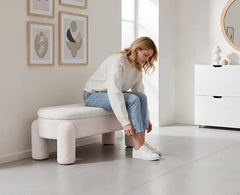 chairus Moderne zitbank met opbergruimte, comfortabele bekleding van kunstbont, wit,  bekleed met zacht fluweel, geschikt als opbergkast voor hal, slaapkamer, entree of woonkamer.