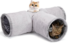 Kattentunnel - Kattenspeelgoed - Kattenspeeltjes - Grijs - Nobleza