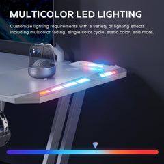 Gaming bureau - Gaming desk - Gaming tafel - 120x60 cm - Wit - HLDIRECT