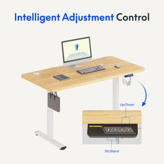 Zit sta bureau - Elektrisch - Verstelbaar - 160x60 cm - Zwart - QE1B - FLEXISPOT