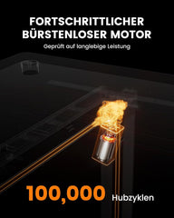 ErGear In hoogte verstelbaar bureau, 180 x 80 cm, 100 kg draagkracht, elektrisch bureau met geavanceerde borstelloze motor, stille functie, robuust metalen frame, vierkant tafelblad