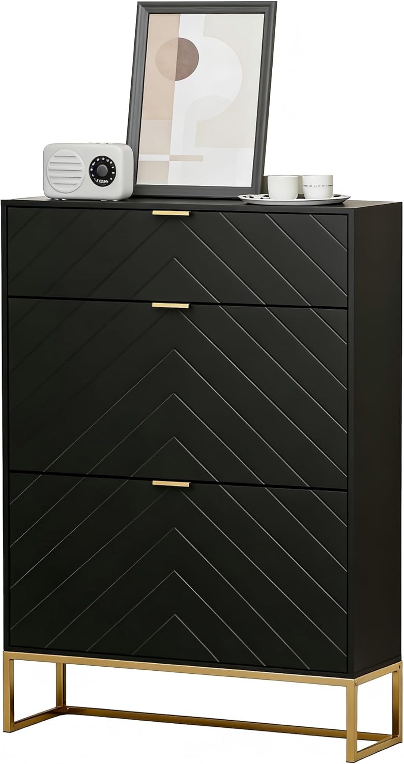 Schoenenkast - Schoenenrek - 80x24x122 cm - Zwart - UEV