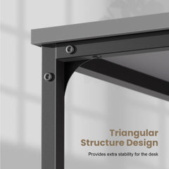 Gaming bureau - Gaming desk - Gaming tafel - 80x40 cm - Grijs - HLDIRECT