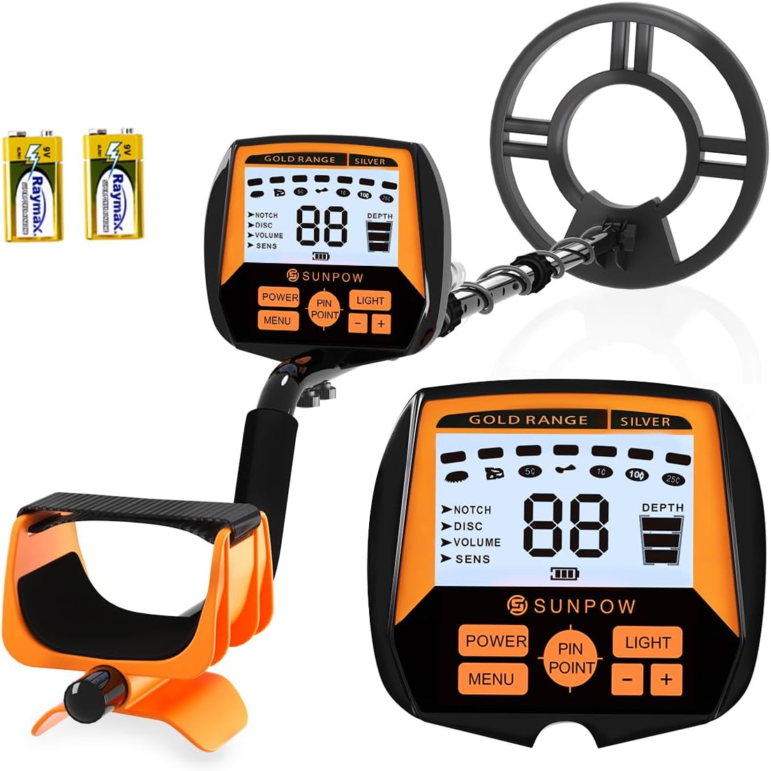 Metaaldetector voor volwassenen - LCD Scherm - Zwart - SUNPOW