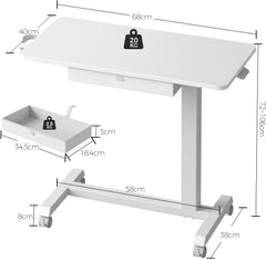 Laptoptafel - Bijzettafel - Verstelbaar - Wit - Rolanstar