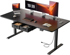 Zit sta bureau - Elektrisch - Verstelbaar - 160x80 cm - Zwart - HLDIRECT