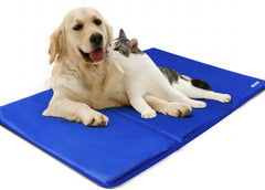 Koelmat Hond & Kat - 90x50 cm - Blauw - Nobleza •