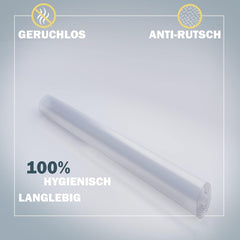 MAXXUS Vloerbeschermingsmat, transparant, 2 mm, antislip, geurvrij, pvc, maat naar keuze, mat, vloermat, beschermmat voor fitnessapparaten, loopband, roeiapparaat, ergometer, fitness, gym