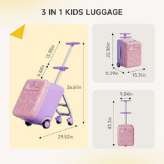 Kinderkoffer - Koffer kind - Kindertrolley - Meisje - Roze - Jovikids