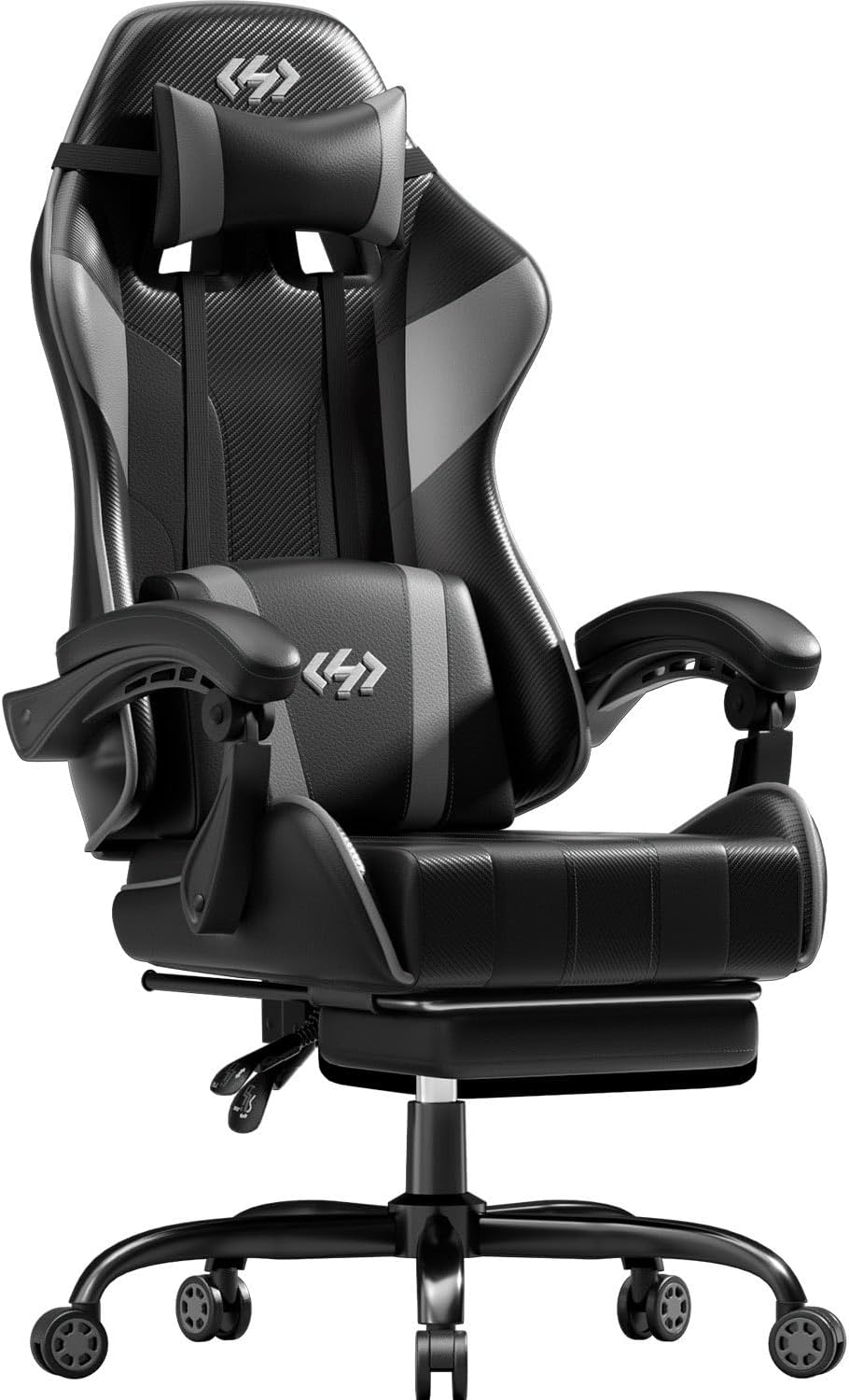 Ergonomische Bureaustoel -  Office Chair - Gamestoel - Volwassenen - Zwart/Grijs - HLDIRECT •