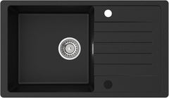 Spoelbak - Wasbak - Keuken - Graniet - 78x45 cm - Zwart - CECIPA