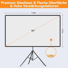 Projectiescherm – Beamer scherm - Projectiedoek - 184x107 cm - VISULAPEX