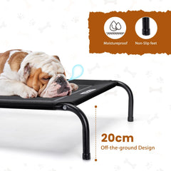 Hondenbed op pootjes – Grijs - 124x90 cm - Zwart - Nobleza •