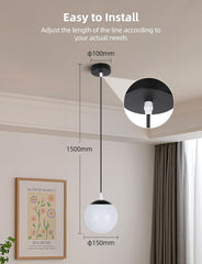 Hanglamp - RGB LED - Dimbaar - Zwart - Aigostar