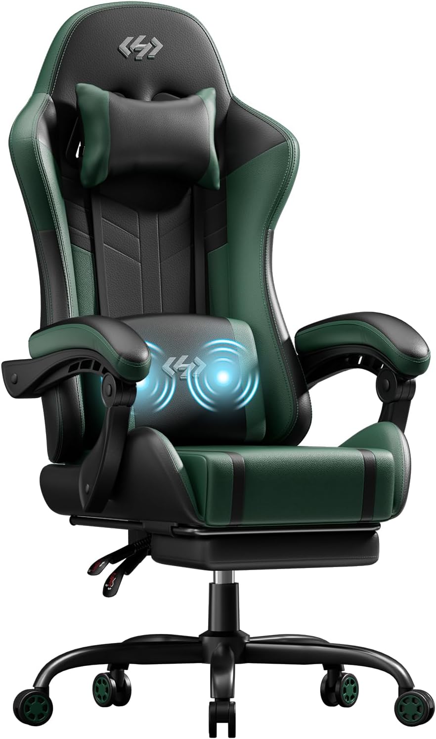 Ergonomische Bureaustoel -  Office Chair - Gamestoel - Volwassenen - Zwart/Groen - HLDIRECT •