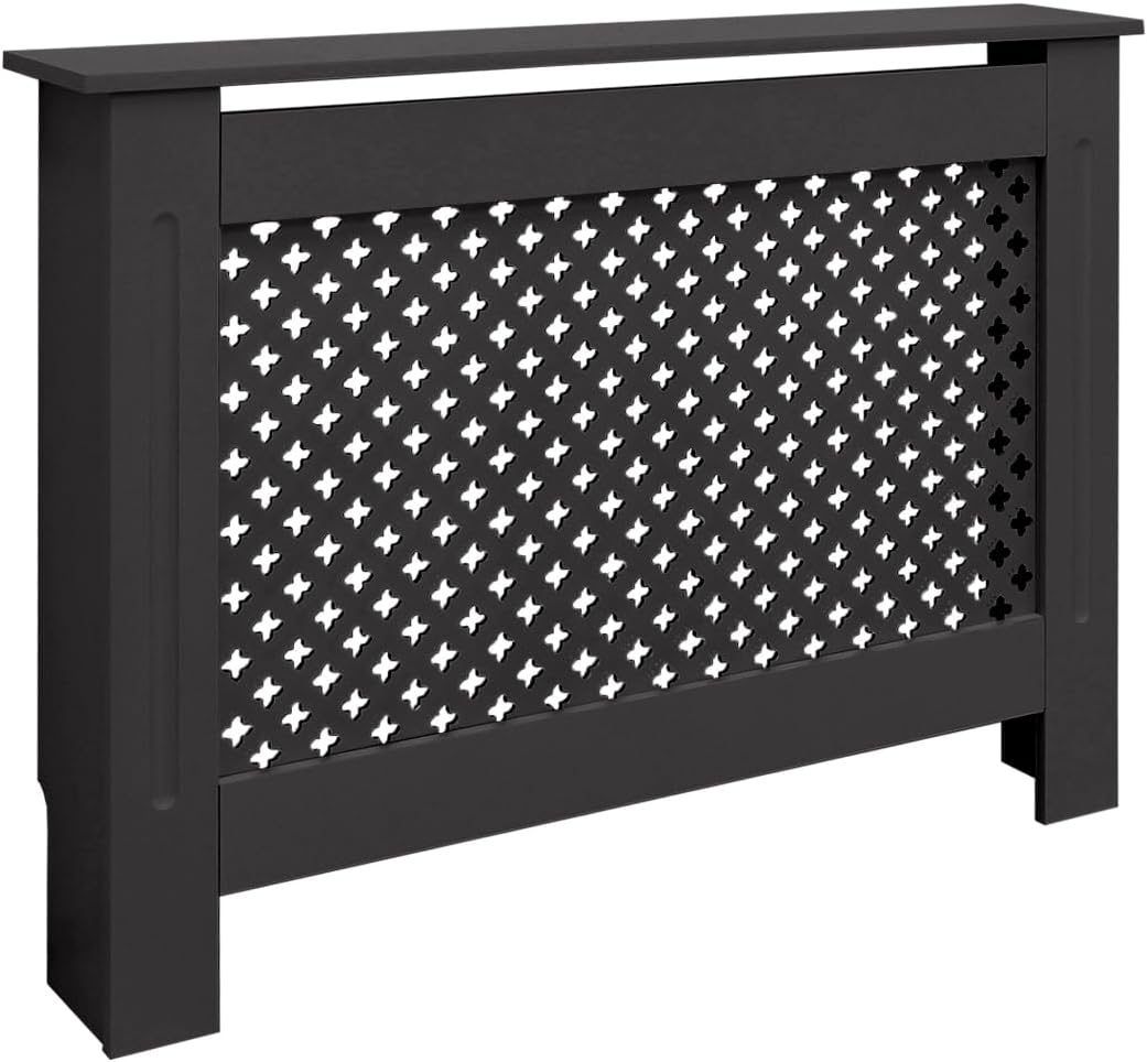 Radiatorombouw - Radiatorbekleding - Radiatorpaneel - 112x19x82 cm - Zwart - ECD Germany