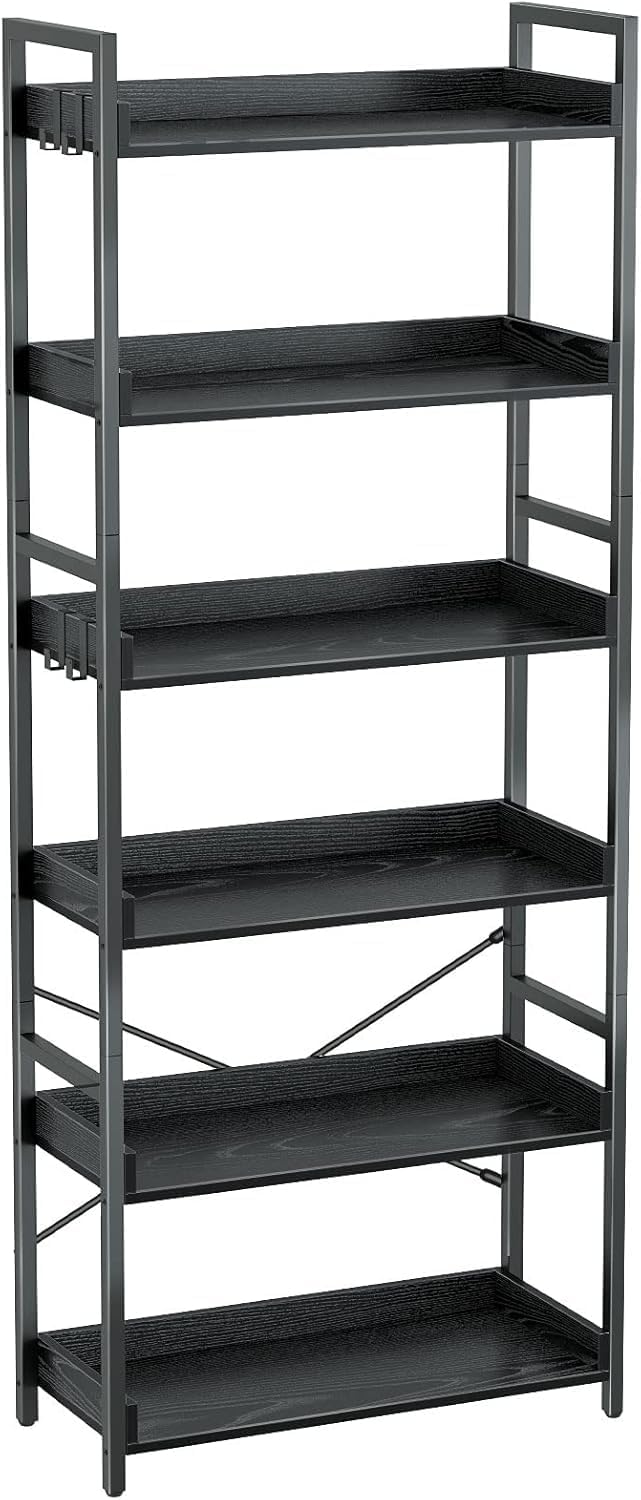 Boekenkast - Boekenrek - Wandkast - 30x60x175 cm - Zwart - Rolanstar