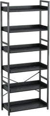 Boekenkast - Boekenrek - Wandkast - 30x60x175 cm - Zwart - Rolanstar