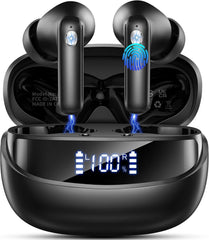 Oortjes draadloos - Met bluetooth - USB C - IP7 - Zwart