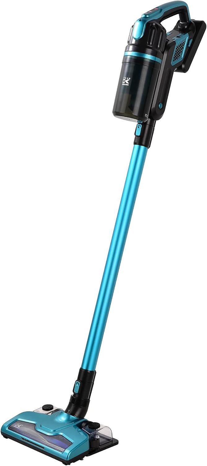 Kalorik TKG SKV 1006 3-in-1 accu-hand- en steelstofzuiger met dweilfunctie, turbo-borstel, Li-Ion 2000 mAh accu, ECO-modus, 2 standen, 120 watt, blauw/zwart