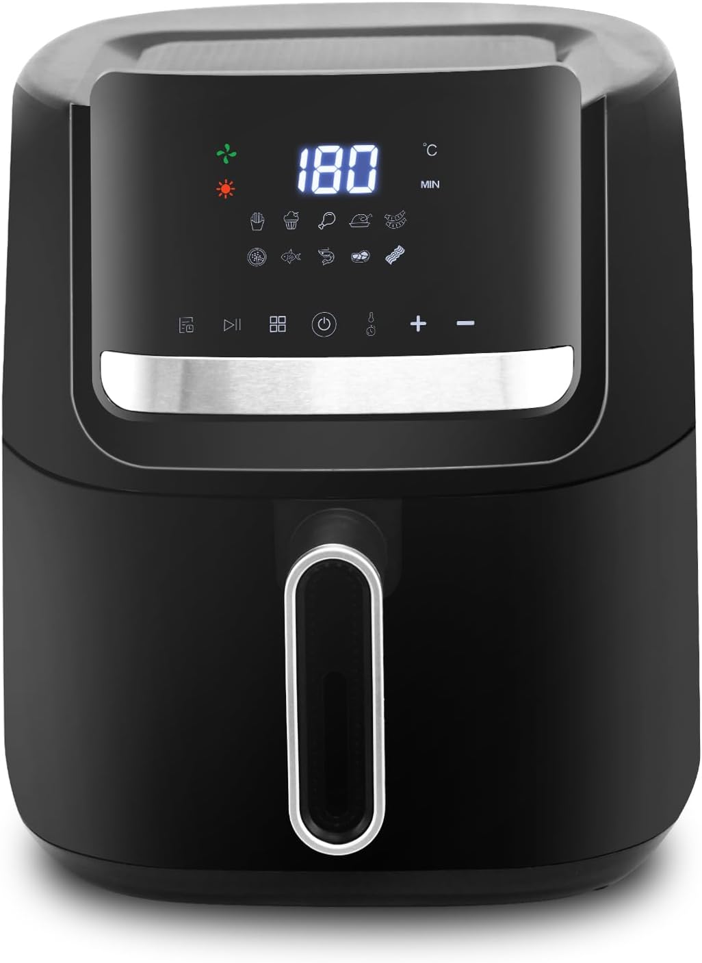 Airfryer XXL - heteluchtfriteuse - 6,5L - 1600W - Zwart •