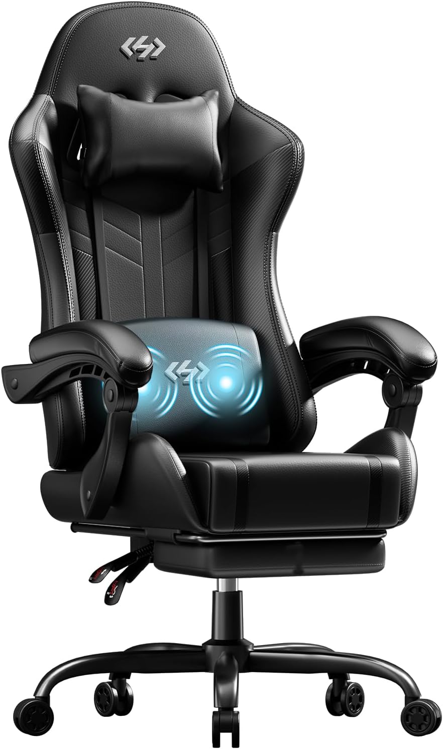 Ergonomische Bureaustoel - Office Chair - Gamestoel - Volwassenen - Zwart - HLDIRECT