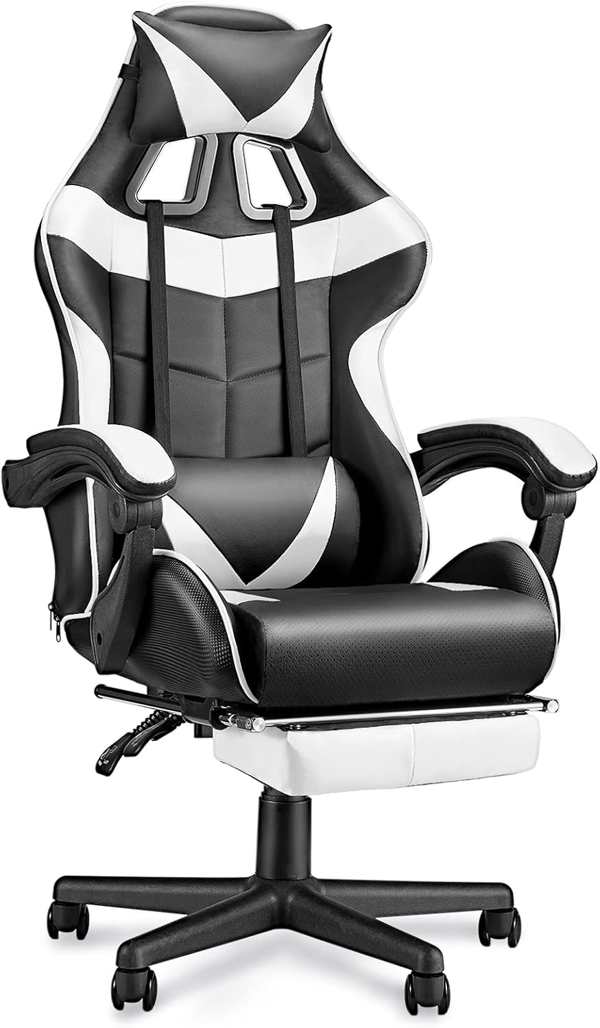 Ergonomische Bureaustoel -  Office Chair - Gamestoel - Volwassenen - Wit - ST