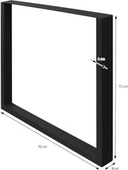 Tafelpoten - Metaal - 70x72 cm - Zwart - ECD Germany •