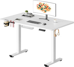 Zit sta bureau - Elektrisch - Verstelbaar - 110 x 54 cm - QE1W - SANODESK