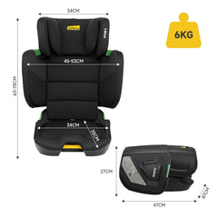 Autostoel - Isofix Autostoeltje - 3-12 jaar - Zwart - Jovikids