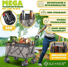 KESSER® Bolderkar - Opvouwbaar - Bolderwagen - Beige