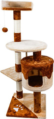 Krabpaal voor katten - 60x56,5x111,5 cm -  Beige/Bruin - Nobleza