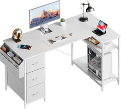 Bureau - Computertafel - Computerbureau - 140x78 cm - Wit