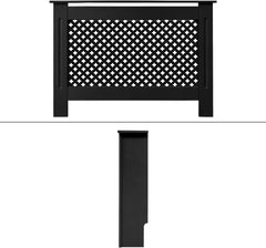 Radiatorombouw - Radiatorbekleding - Radiatorpaneel - 112x19x82 cm - Zwart - ECD Germany
