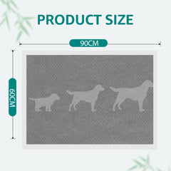 Puppy Training Pads - 90x60 cm - 50 stuks - Grijs - Nobleza